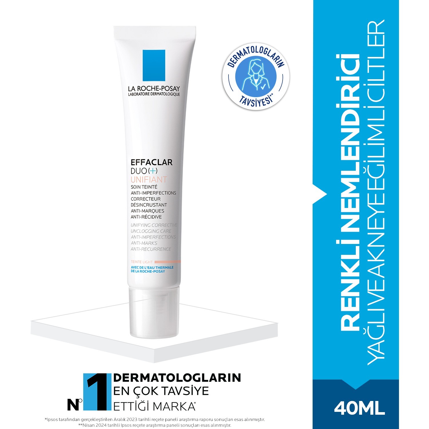 La Roche Posay Effaclar Duo + Cilt Kusuru Görünümü Karşıtı Akneye Eğilim Gösteren Ciltler İçin Bakım Kremi 40 ml