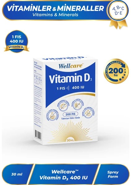 WELLCARE VIT.D3 30ML (400IU) 