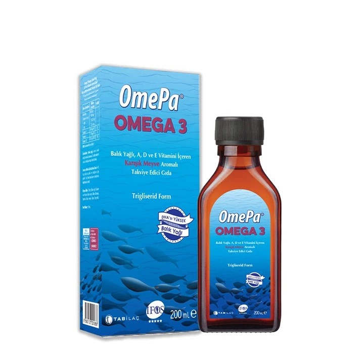 OmePa Balık Yağı Likit Karışık Meyve 200 mL