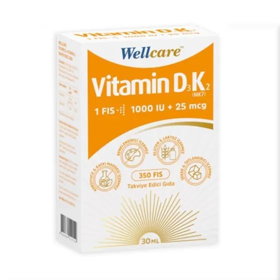 WELLC VIT K2-D3 25MCG-1000IU 30ML 