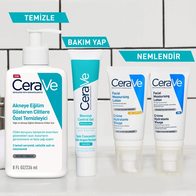 Cerave Akneye Eğilimli Ciltler İçin Özel Temizleyici 236 ml