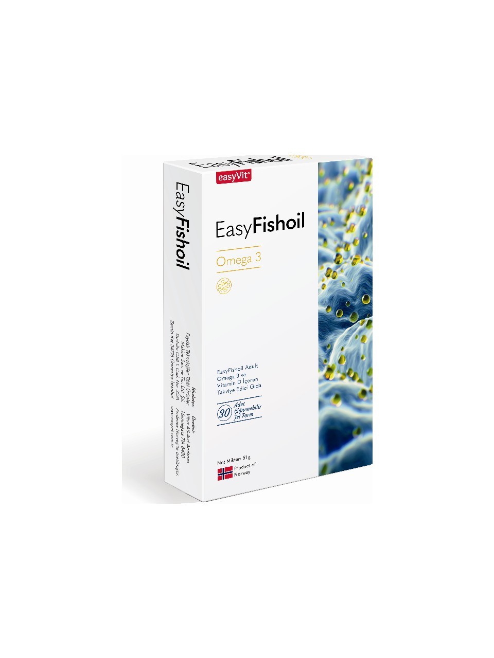 EasyFishoil Yetişkin 30 Çiğnenebilir Jel Form