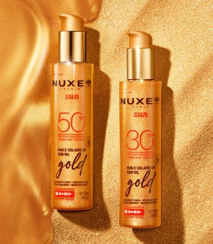 Nuxe Sun - Altın Işıltılı Bronzlaştırıcı Güneş Koruyucu Yağ SPF30 150 ml