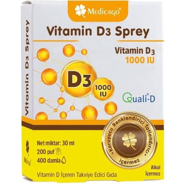 Medicago Vitamin D3 1000 IU Sprey 30 ML