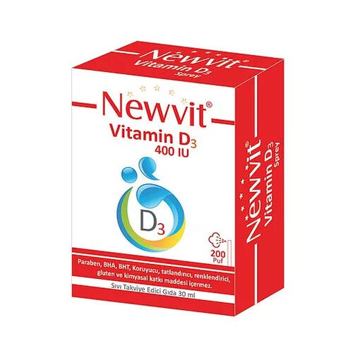 NEWVİT VİTAMİN D3 400 IU SPREY