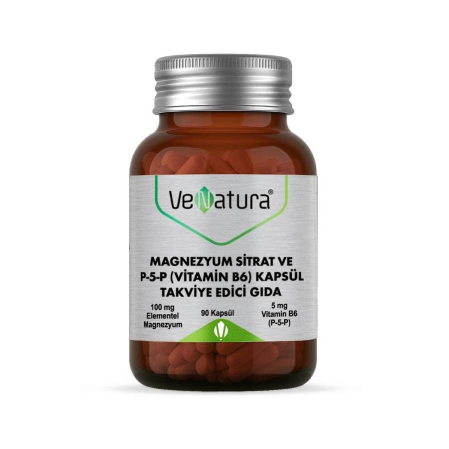 Venatura Magnezyum Sitrat P-5-P Vitamin B6 90 Kapsül