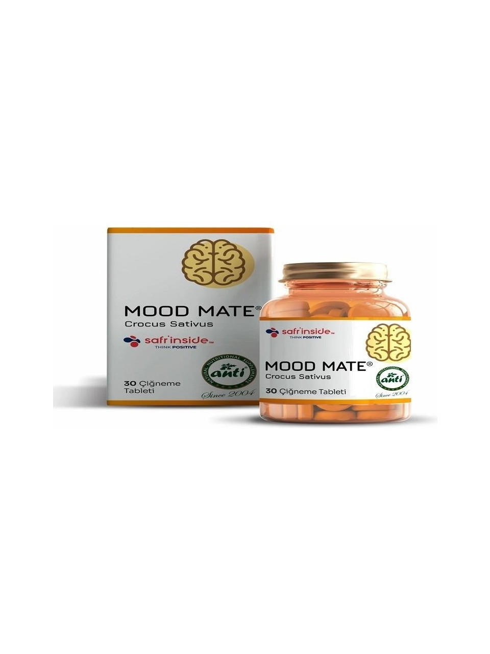 Anti Natural Anti Mood Mate Safran Ekstresi 30 Çiğneme Tableti