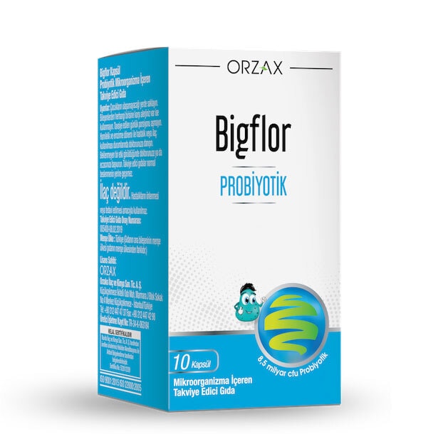 Orzax Bigflor Probiyotik Takviye Edici Gıda 10 Kapsül