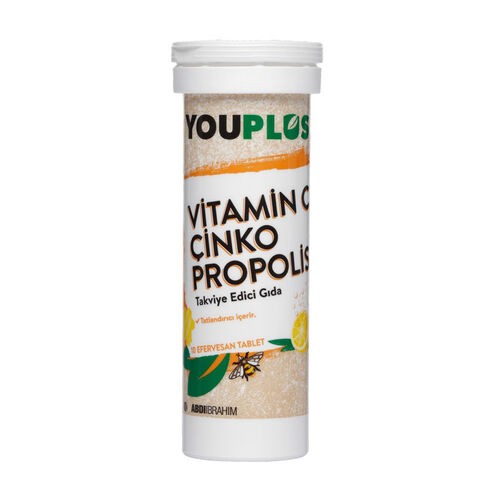 YOUPLUS VITAMIN C&CINKO&PROPOLIS 20 EFFERVESAN