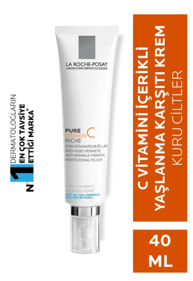 La Roche Posay Redermic C PS Kuru Ciltler İçin Kırışıklık Karşıtı Krem 40 ml