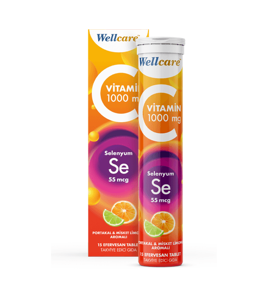 Wellcare VitC Selenyum 55mcg 15 Efv. Tb.