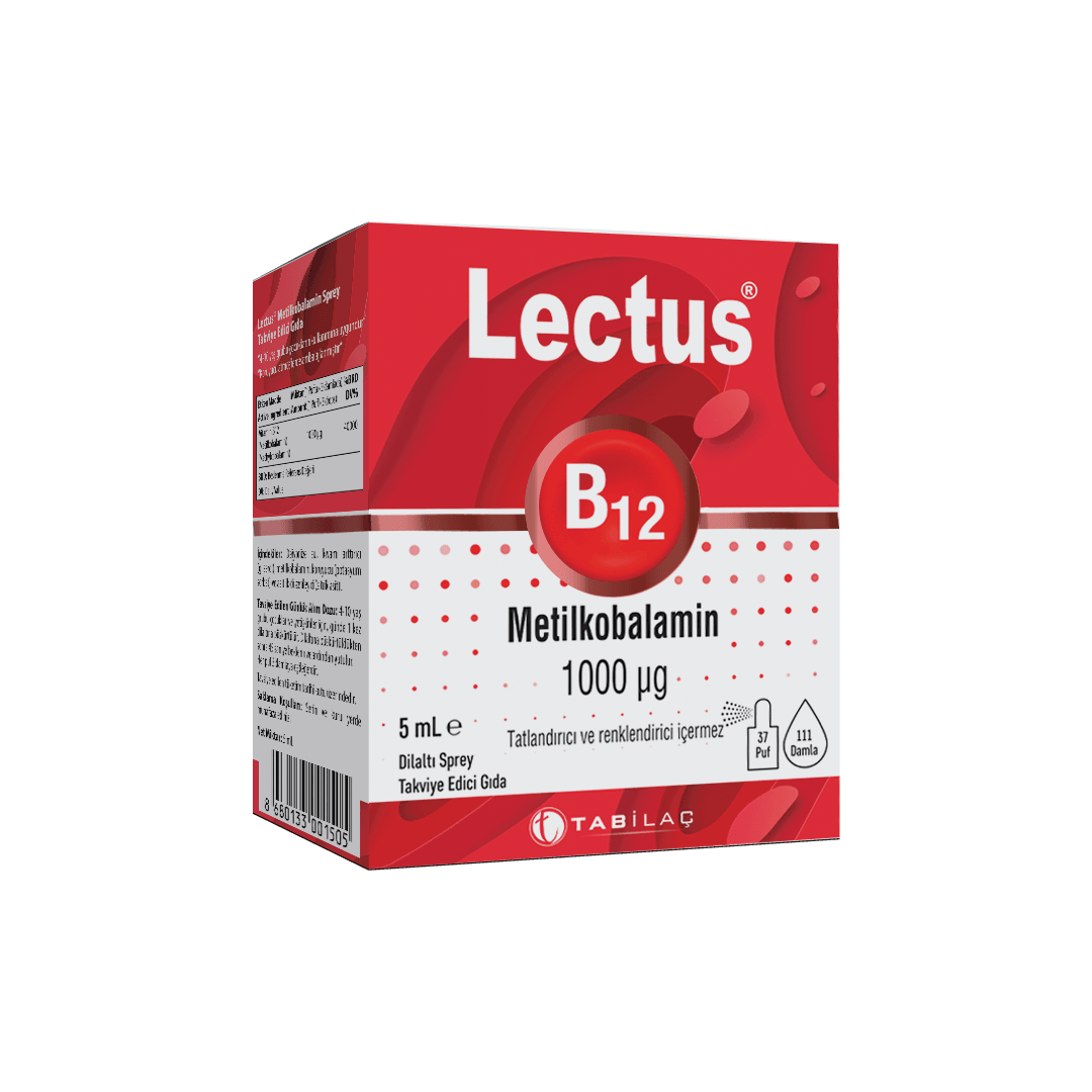 Lectus Metil B12 Dilaltı Sprey 20 mL / 1000 mcg