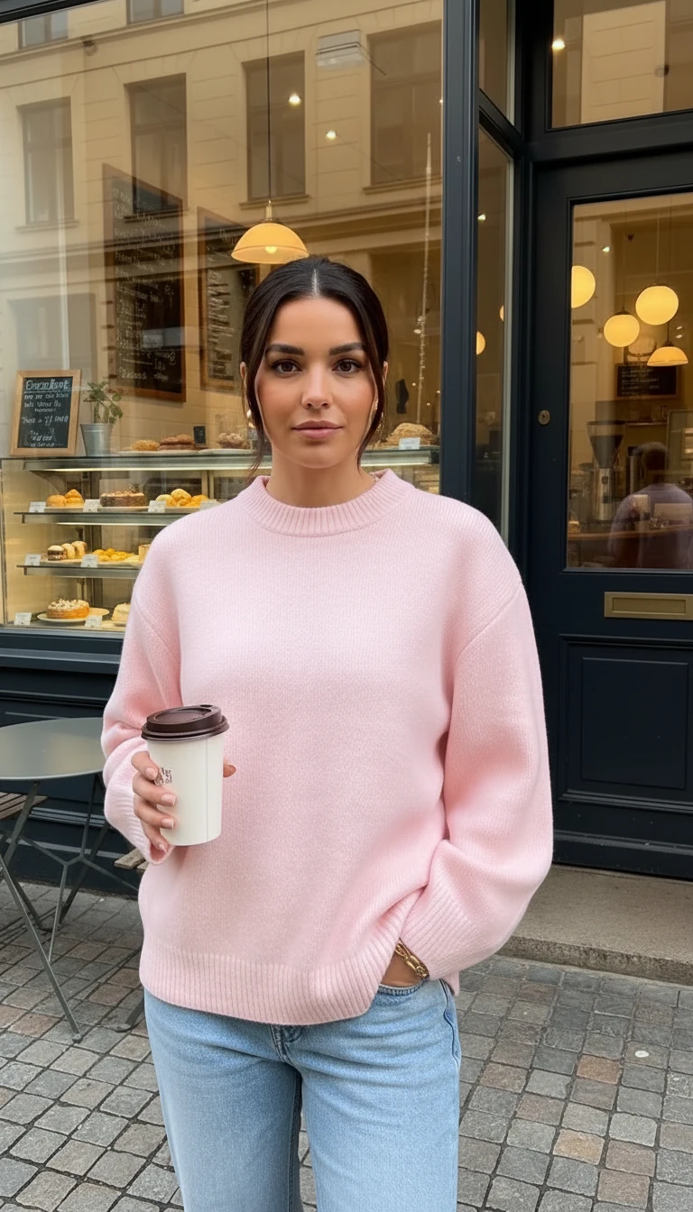 Kadın Bisiklet Yaka Triko Sweatshirt main variant image