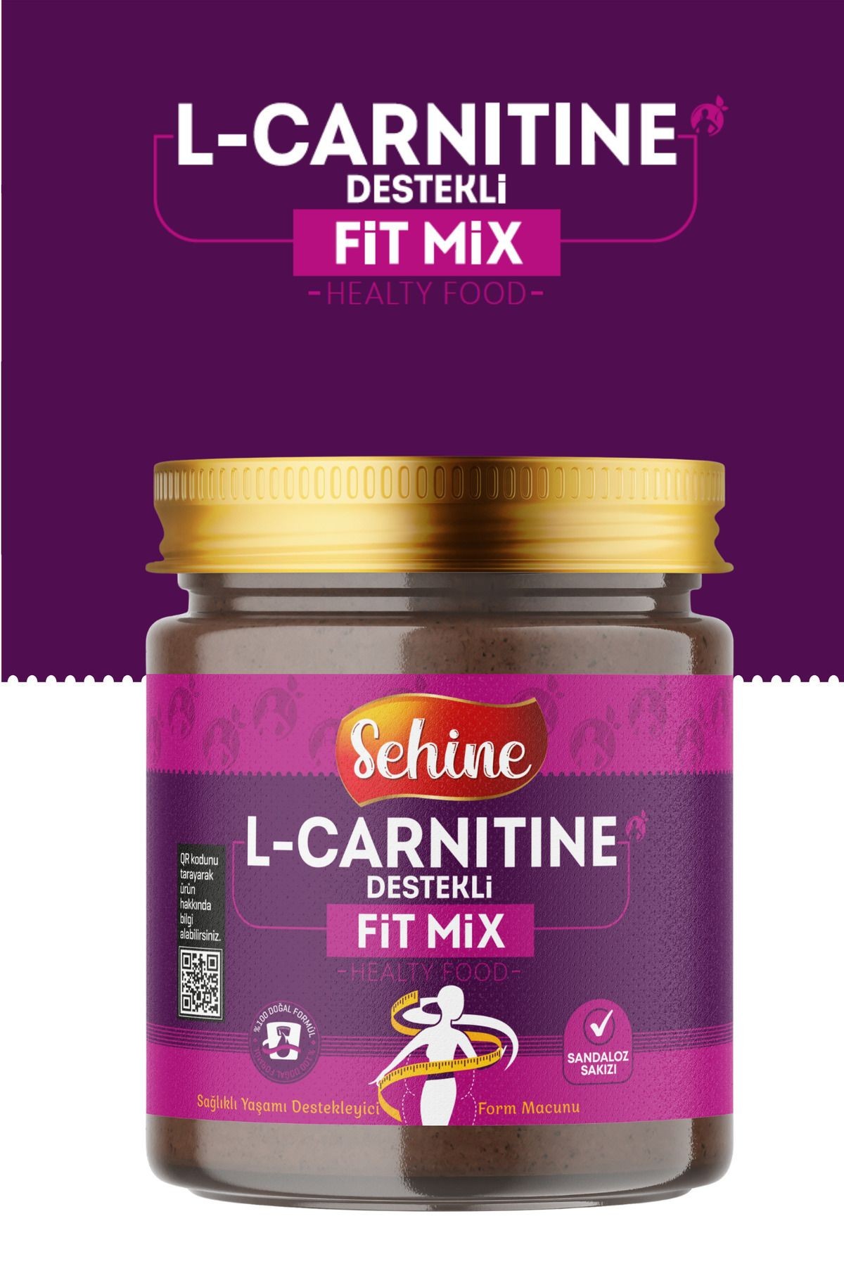 Fit Mix, L-Carnitine Destekli, Sandaloz Sakızlı Form Macun, 240Gr