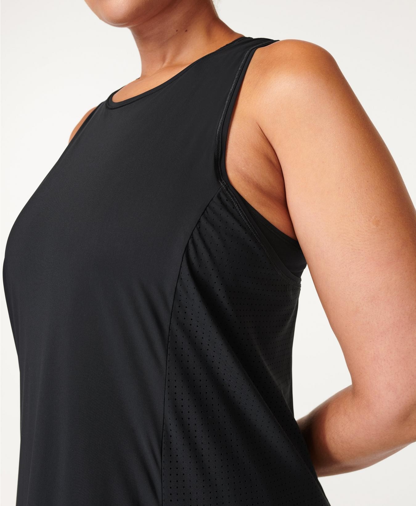 Sweaty Betty Siyah Explorer Midi Elbise