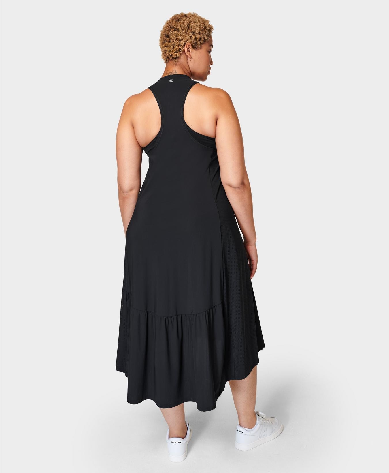 Sweaty Betty Siyah Explorer Midi Elbise