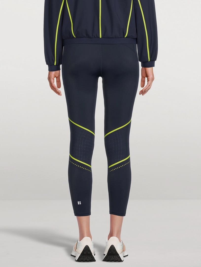 Sweaty Betty Fosforlu Şerit Detaylı Cepli Spor Taytı