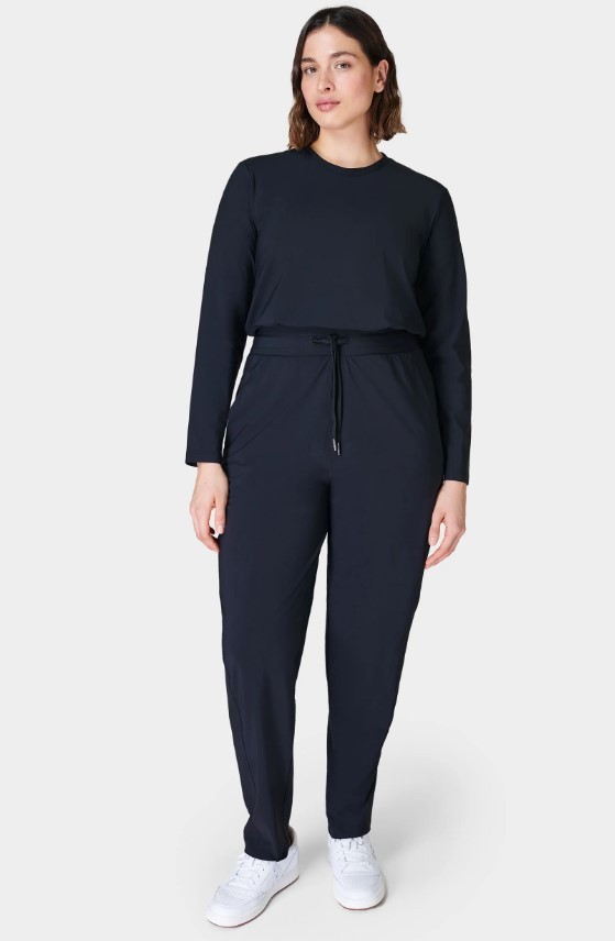 Sweaty Betty Siyah Uzun Kollu Tulum