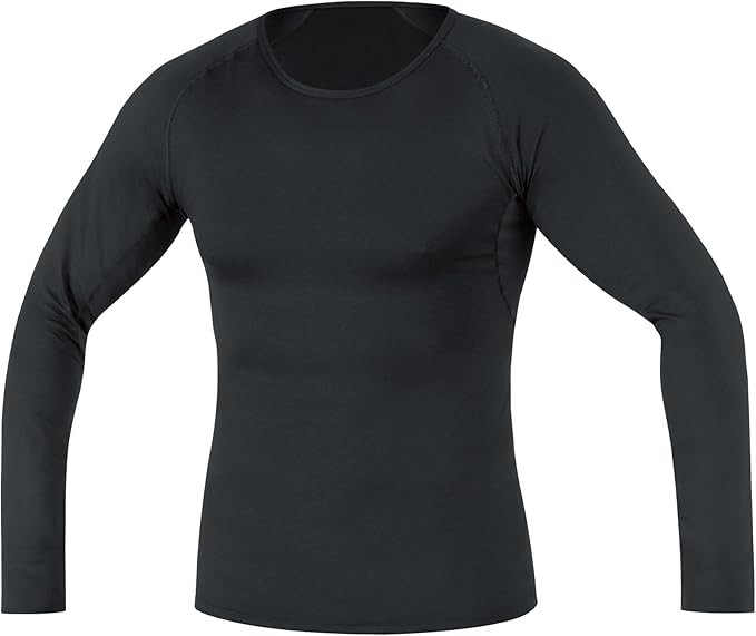 Gore Yuvarlak Yaka Unisex Nefes Alan Termal İçlik/ Siyah