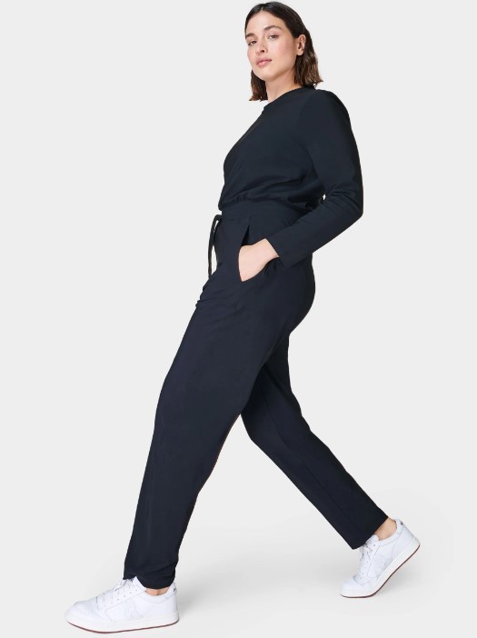 Sweaty Betty Siyah Uzun Kollu Tulum