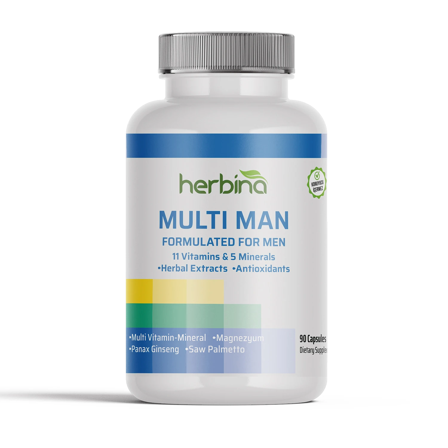 Herbina Multi Man Erkeklere Özel Multivitamin Mineral 90 Kapsül