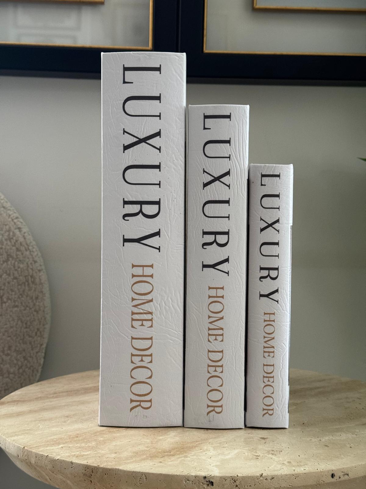 Kitap Kutu Luxury İçi Ahşap Dışı Deri 3lü
