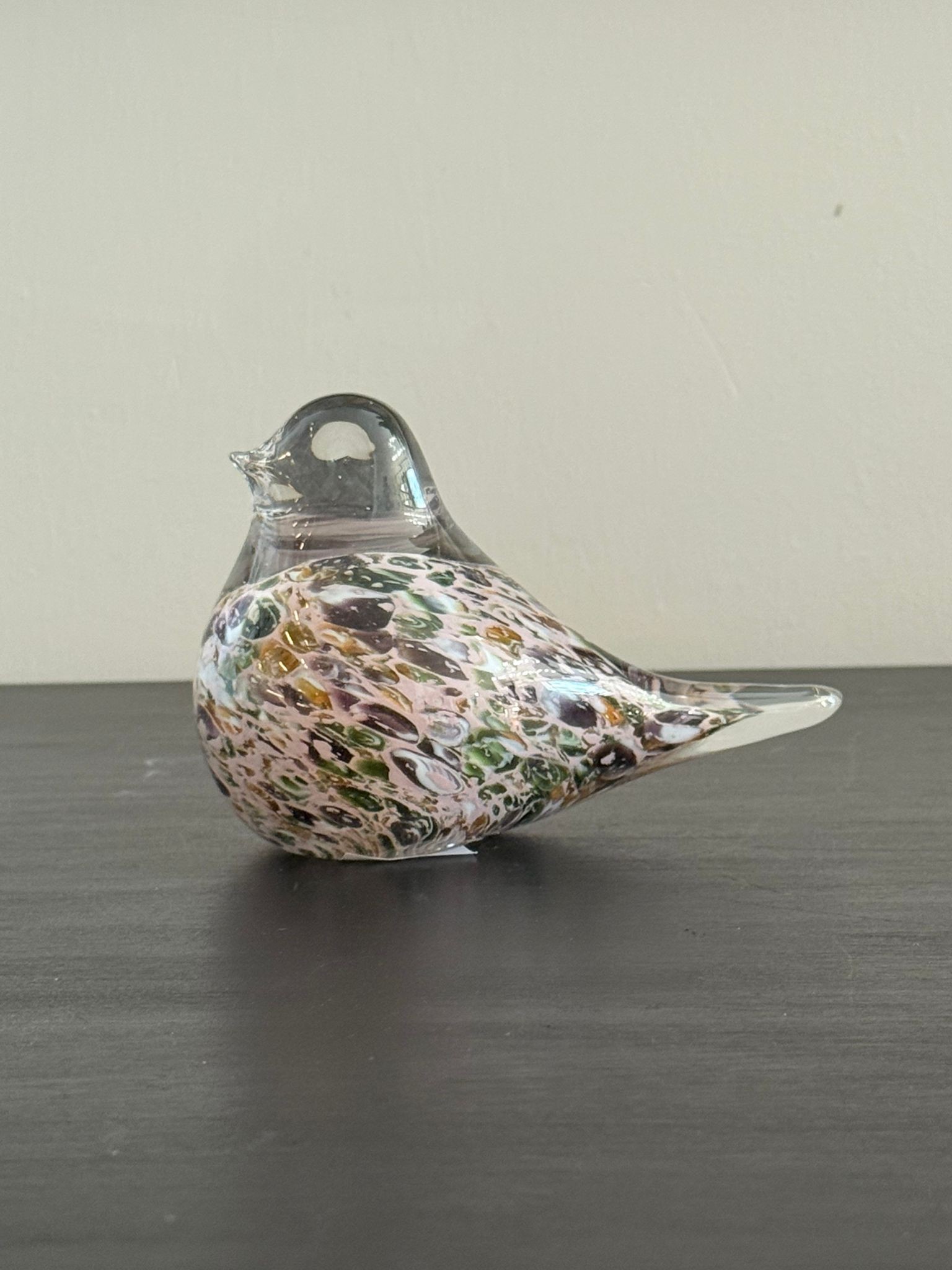 Cam Handmade Oturan Dekoratif Kuş 
