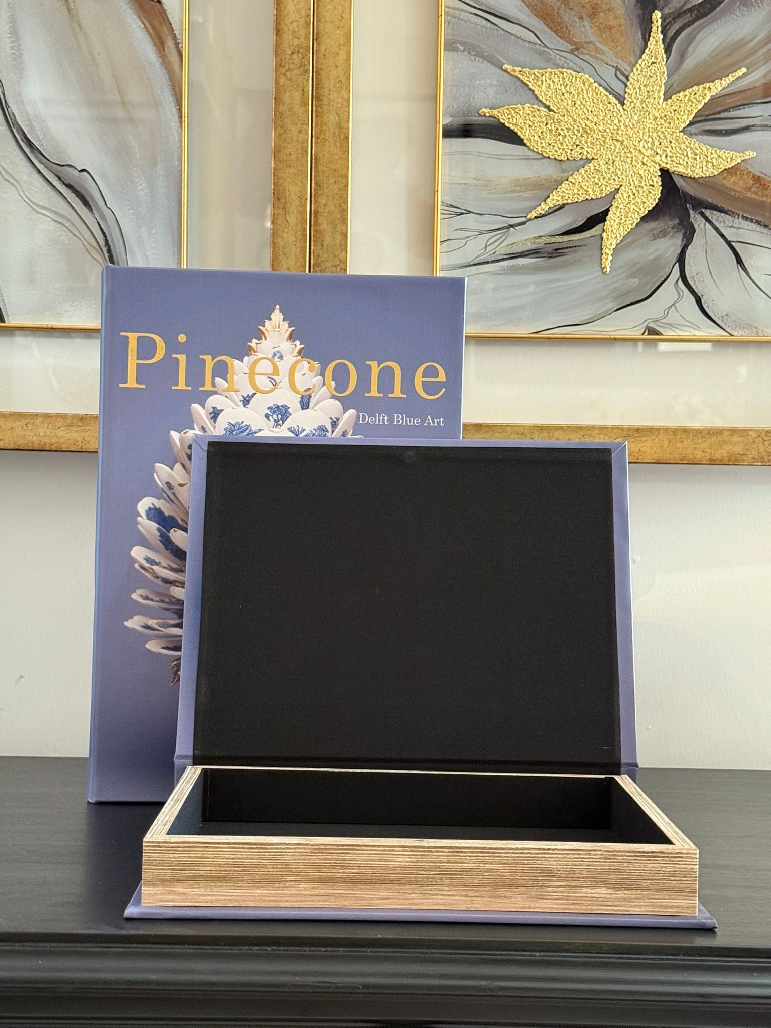 Kitap Kutu Deri Kaplı  Pinecone 2li 
