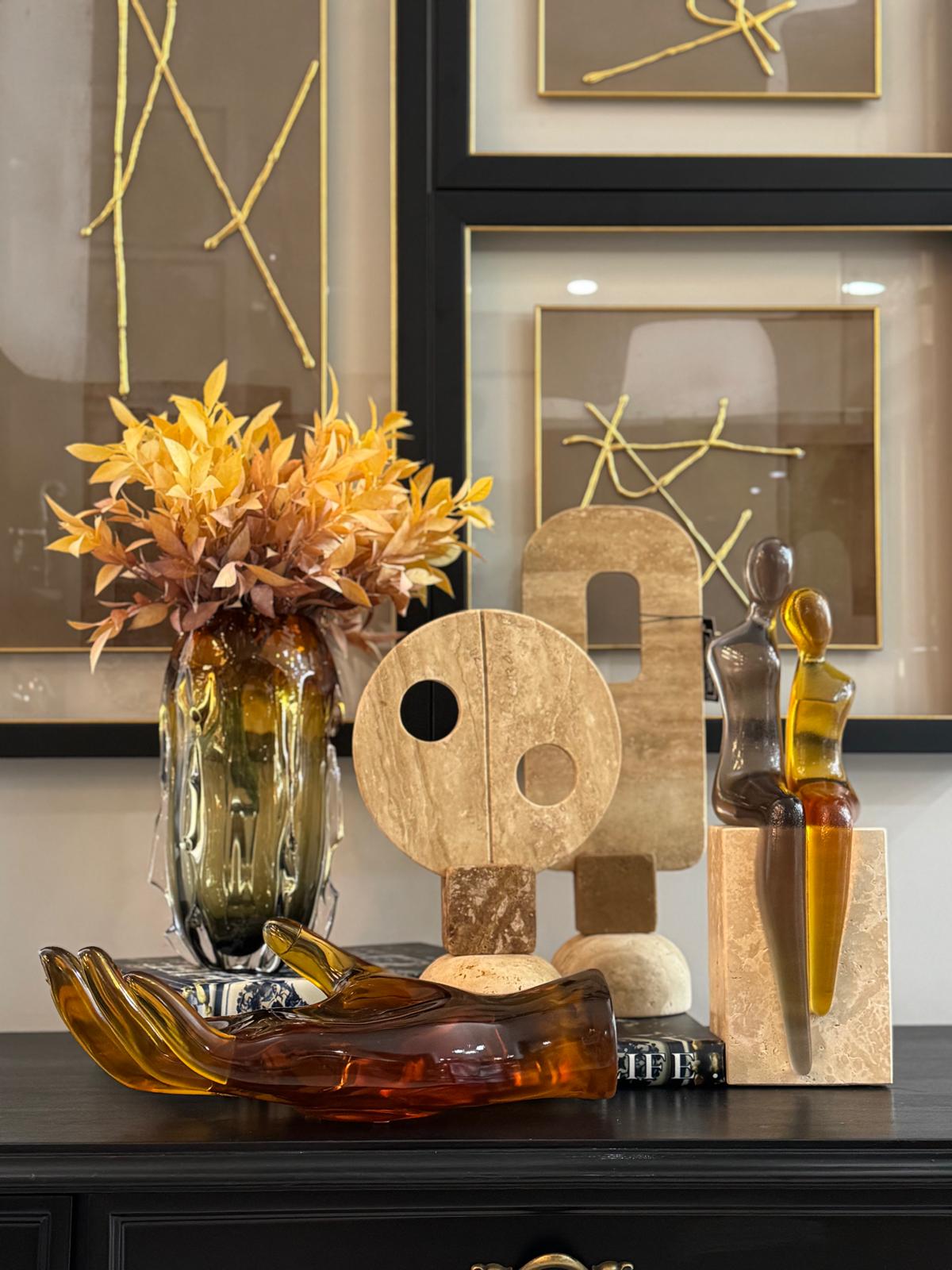 Traverten Kaideli Reçine Love Dekor