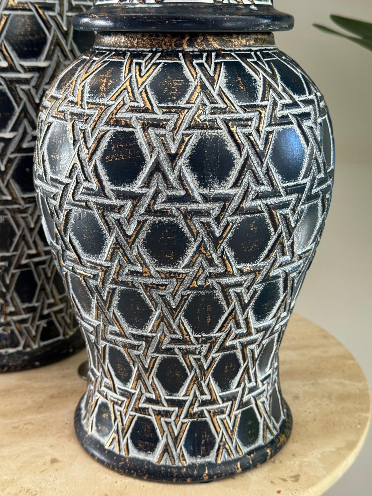 Eskitme Desenli Küp 2li 