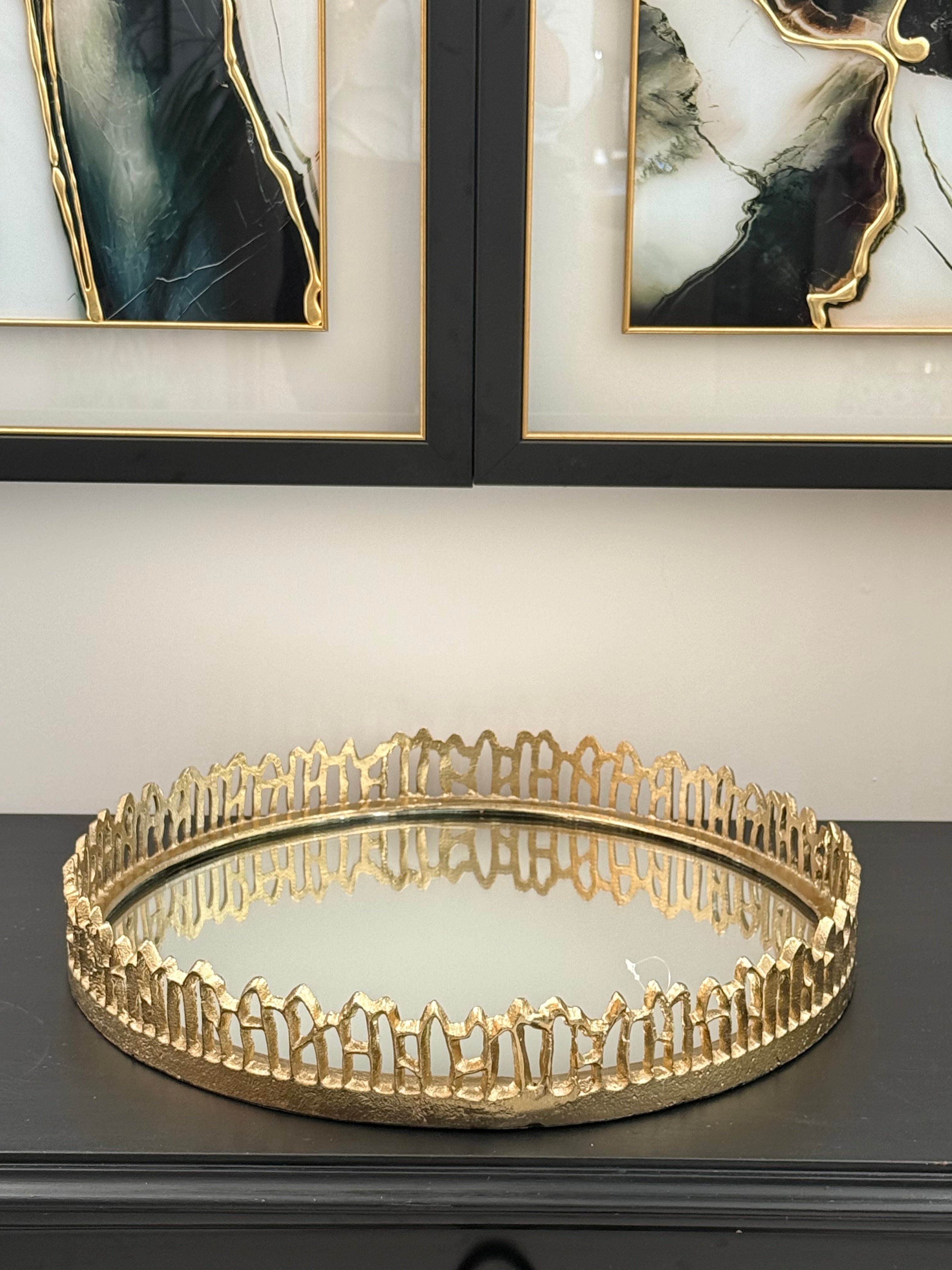 Tepsi Döküm Gold 45 cm