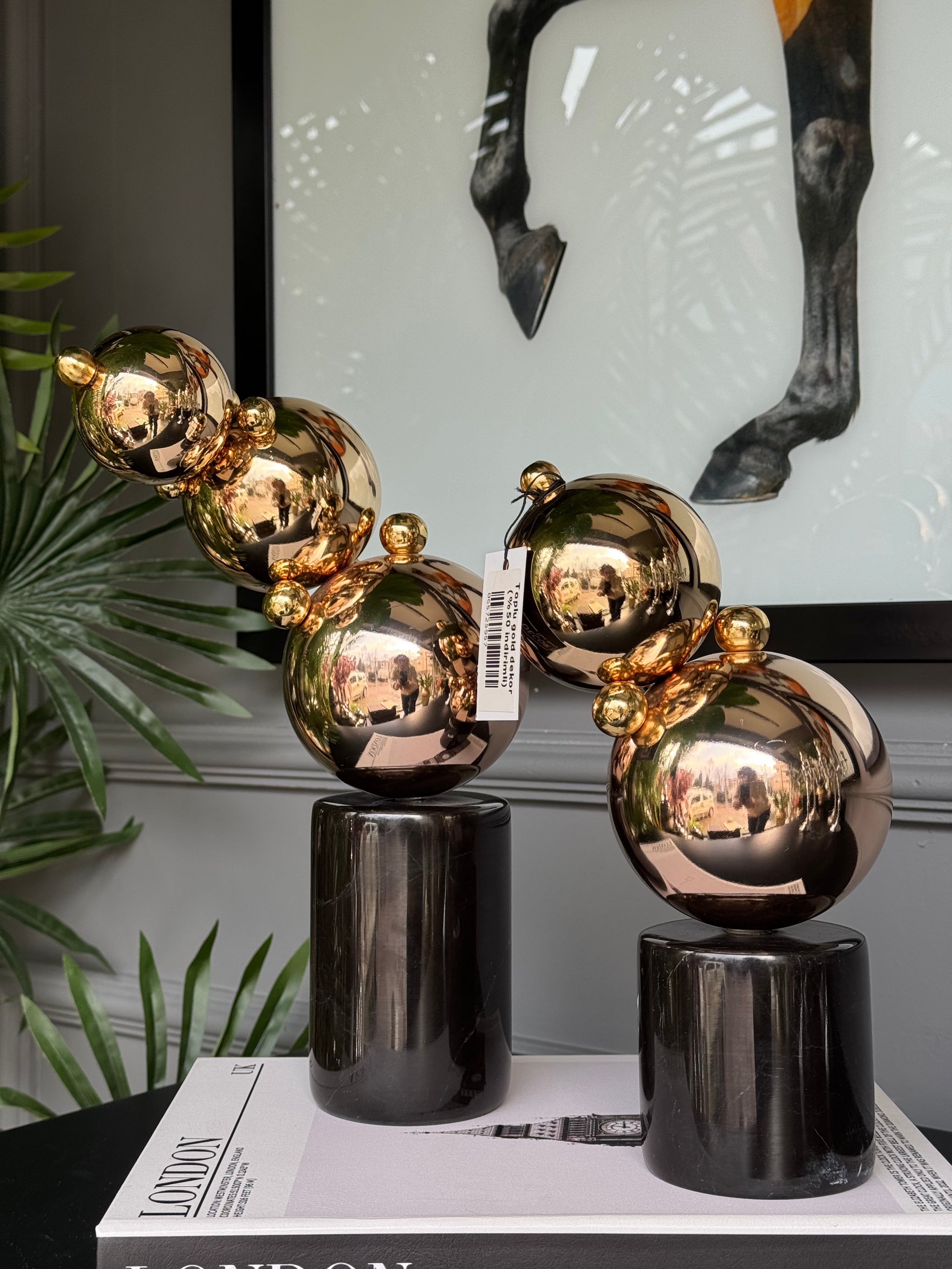 Gold Mermer Ayaklı Balon Dekor