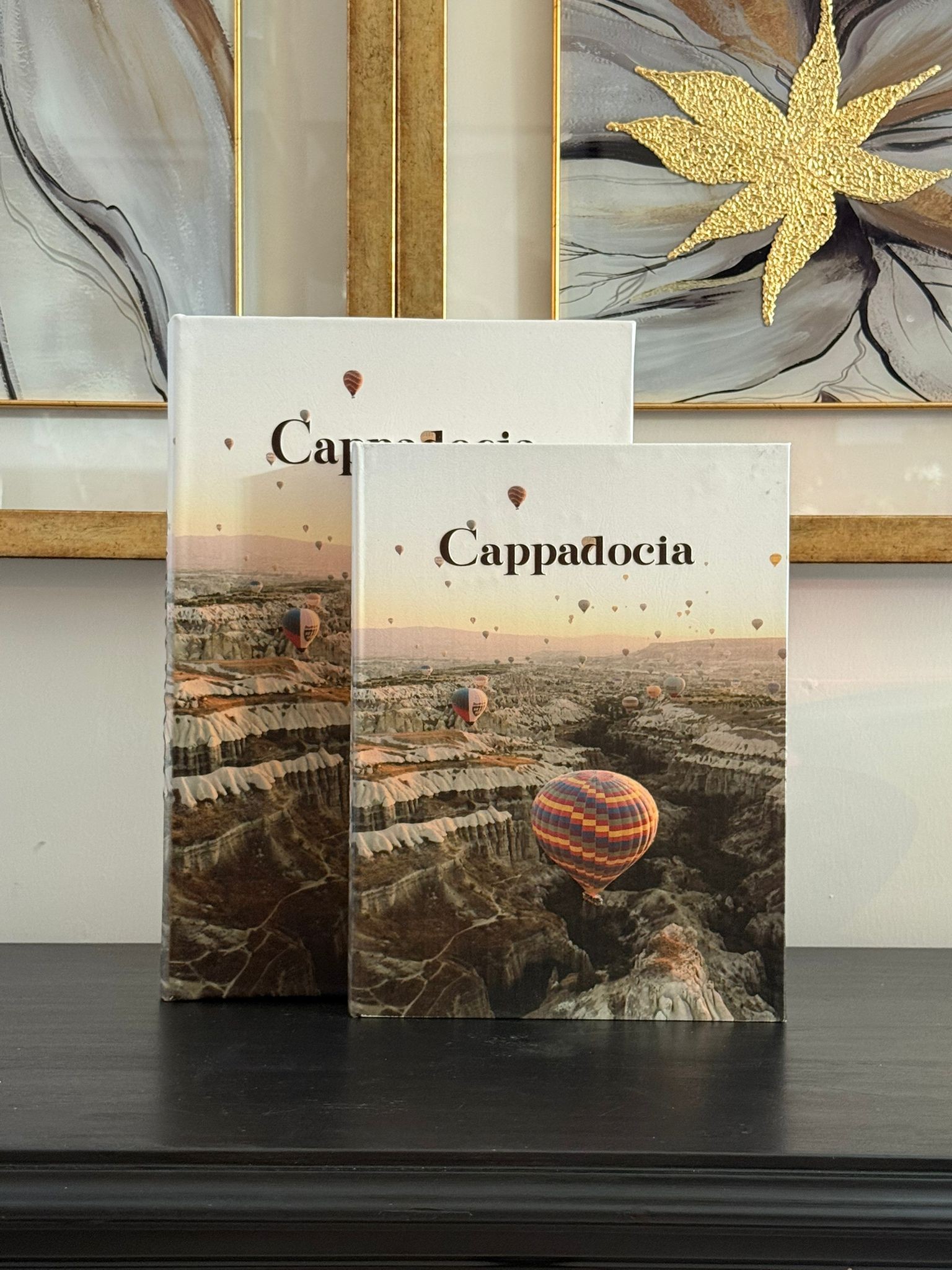 Kitap Kutu Deri Kaplı Cappadocia 2li
