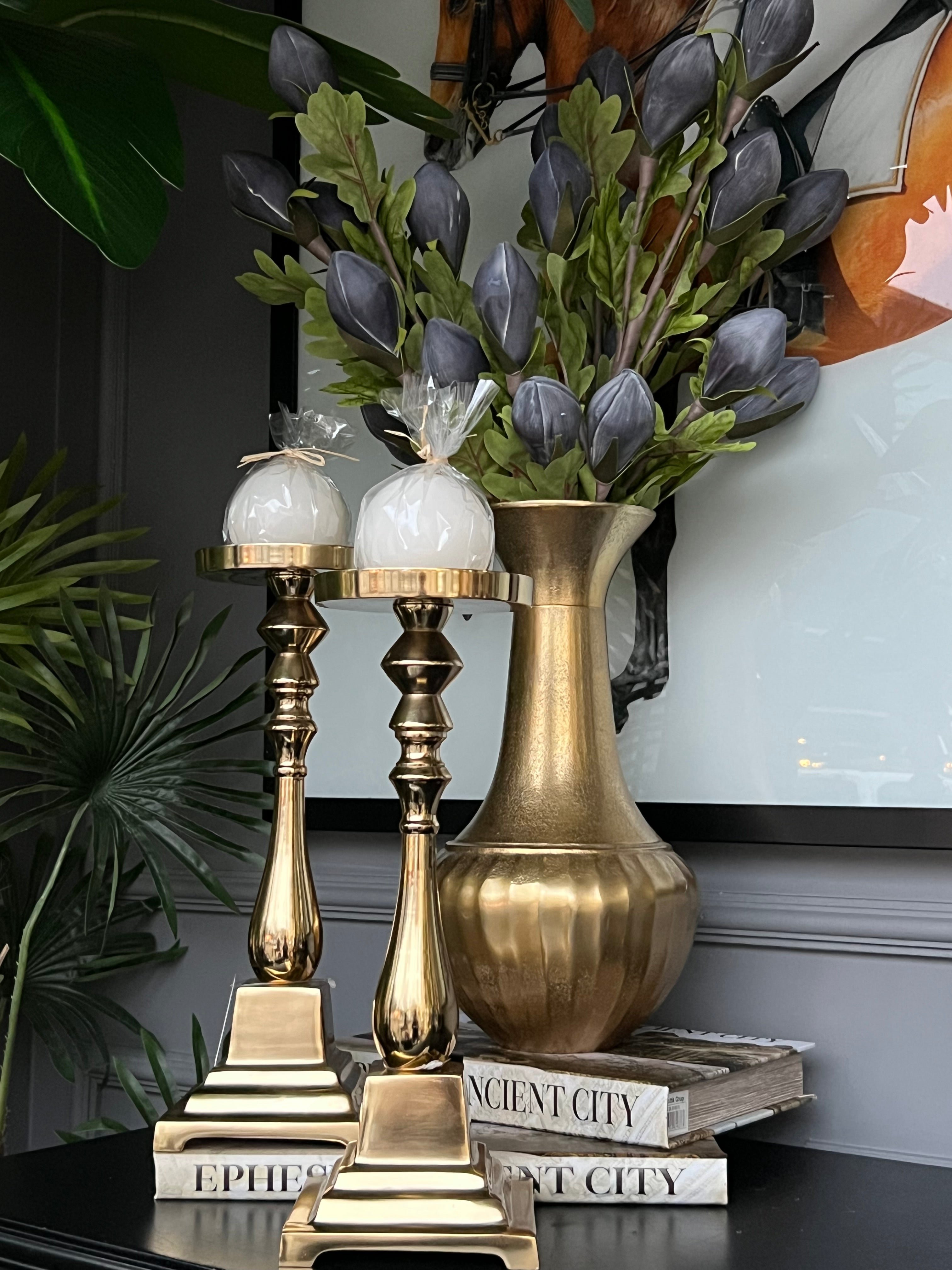 Döküm Lux Şamdan 39 cm 2 li