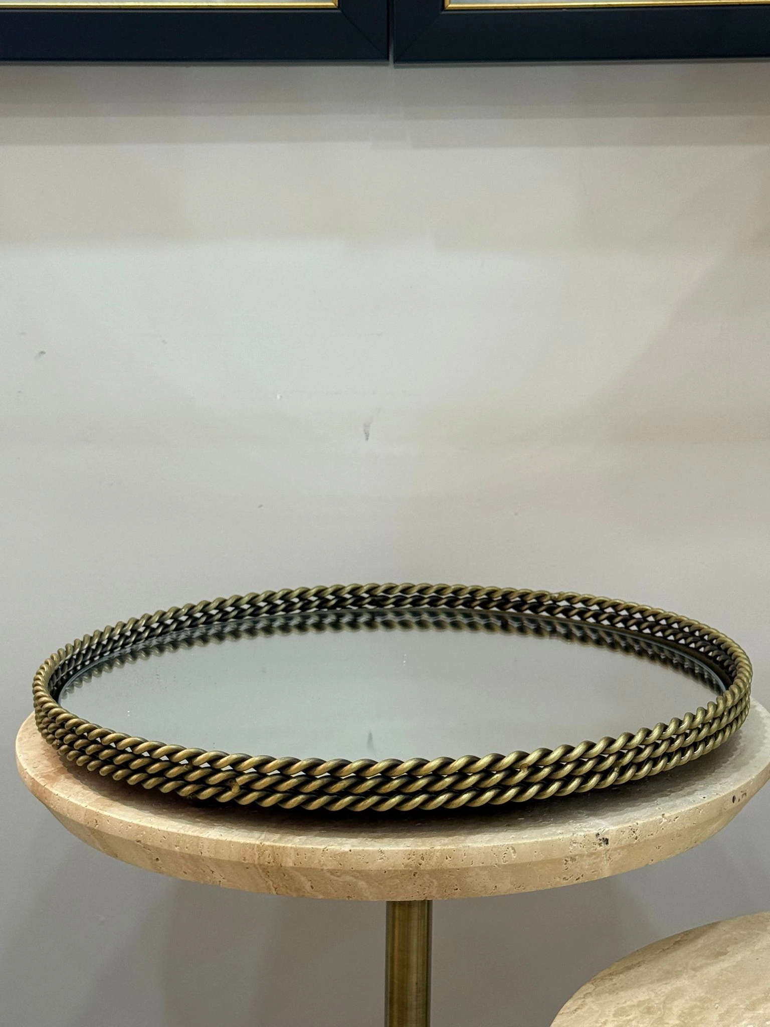 Eskitme Tepsi Üç Katlı Burgulu 