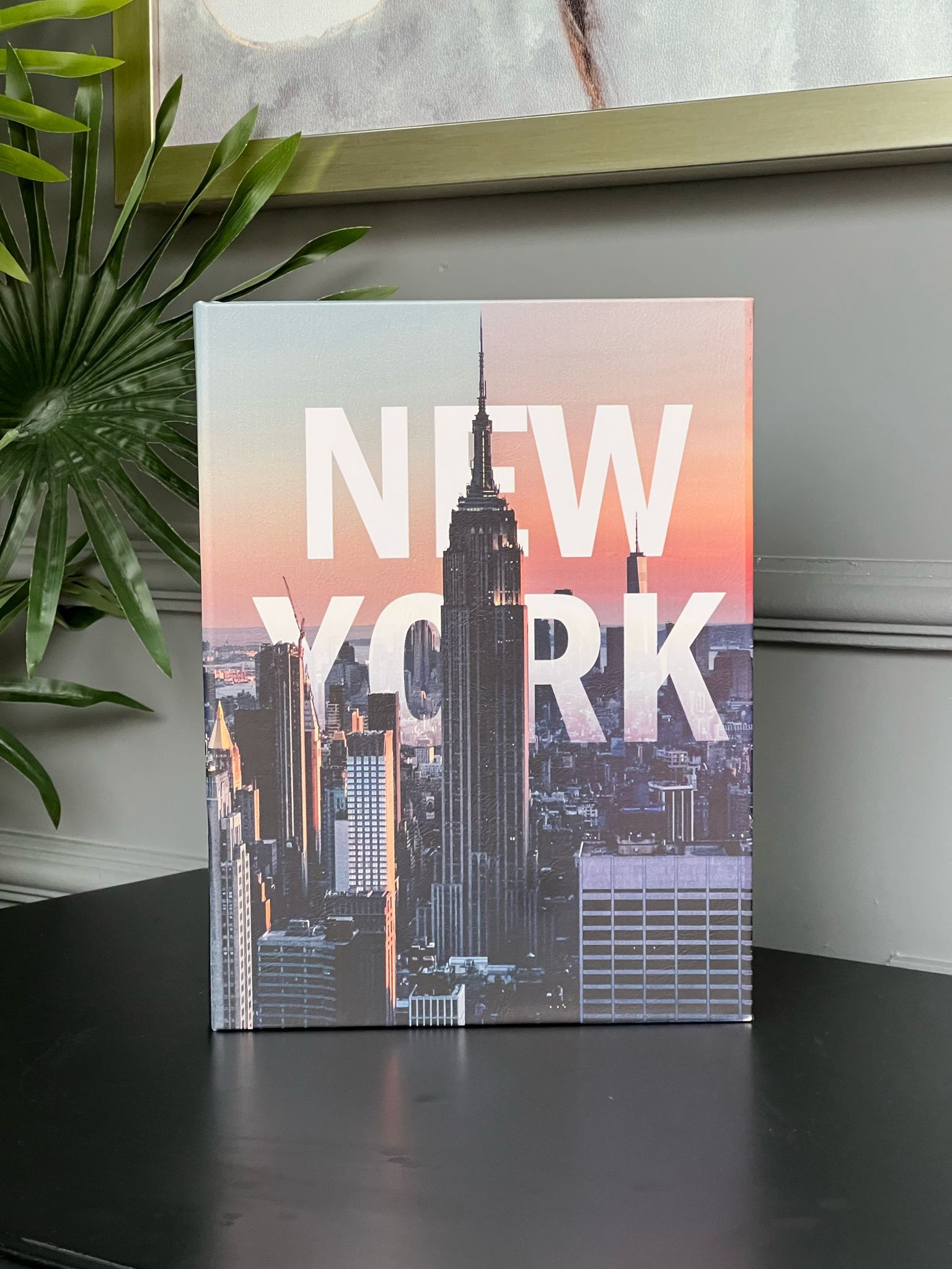 Deri Kaplı İthal Newyork Kitap Kutu