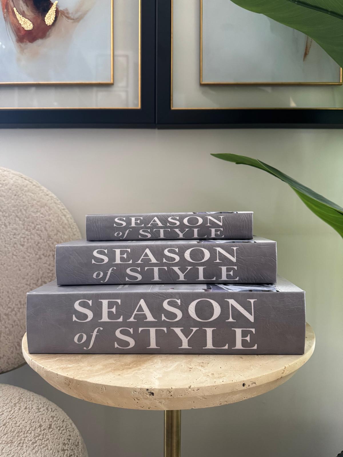 Kitap Kutu Season Style İçi Ahşap Dışı Deri 3lü
