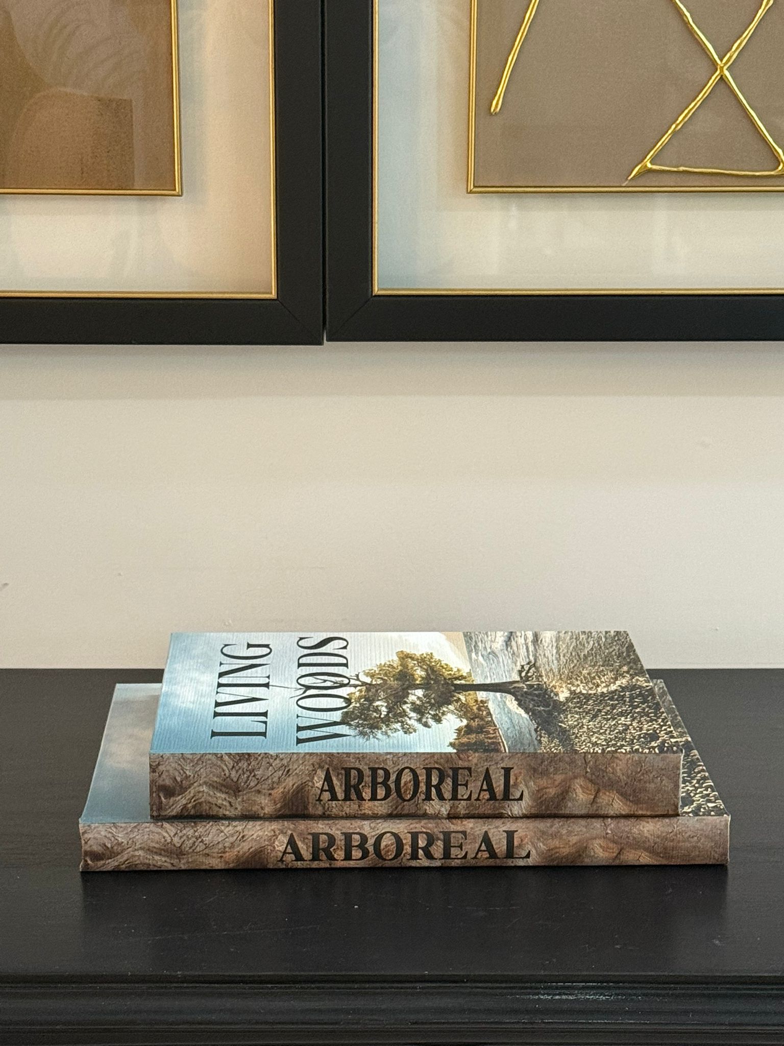 Deri Kaplı Kitap Kutu Living Woods 2li 