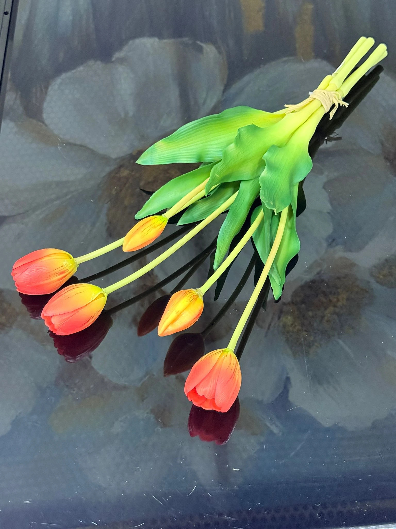 Turuncu Lale 5 Kafalı 40cm