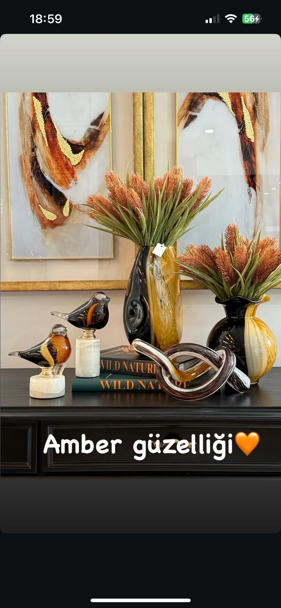 Tarçın Renk 5 Kafalı Yapay Çiçek 