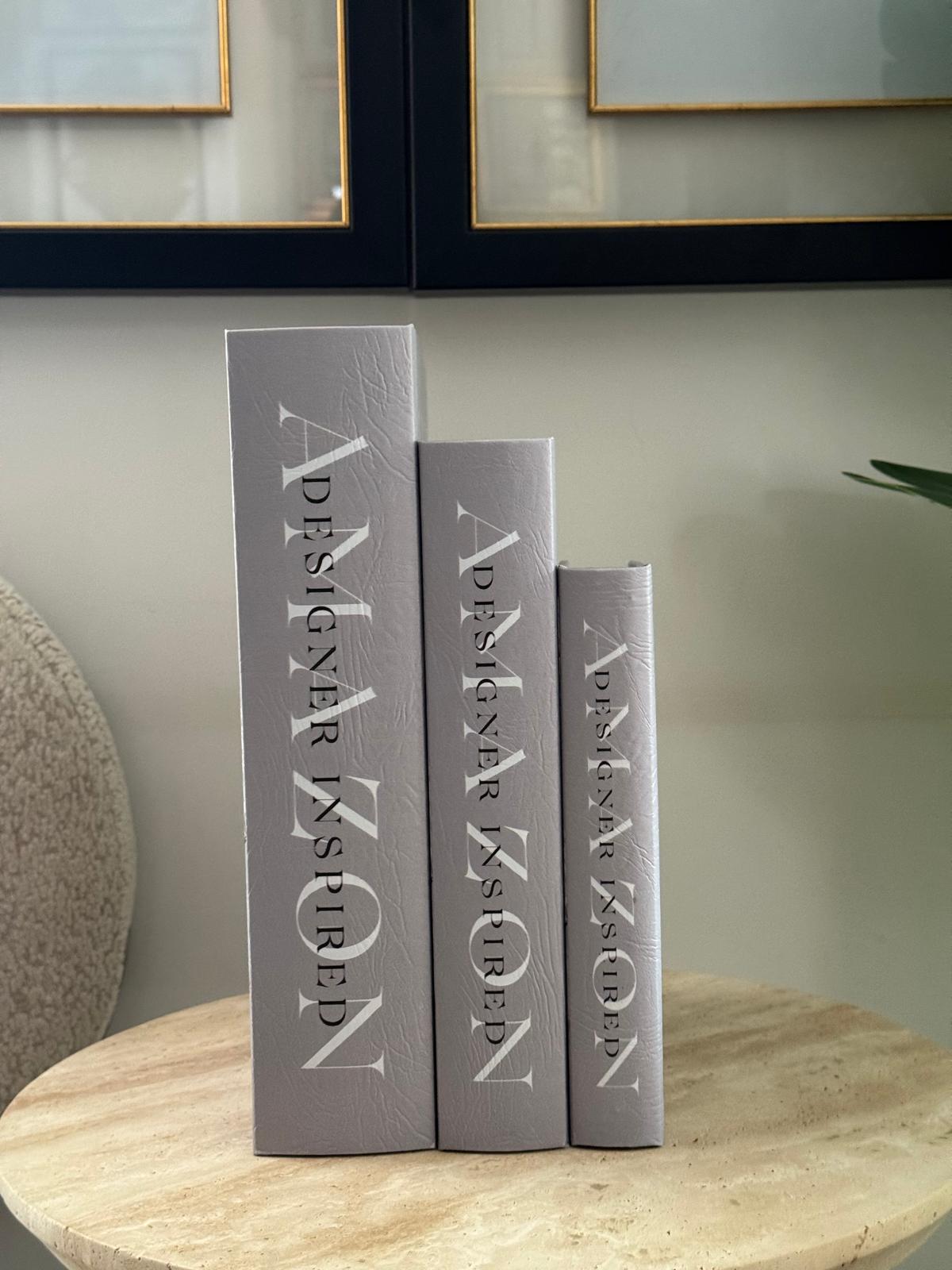 Kitap Kutu Amazon İçi Ahşap Dışı Deri 3lü