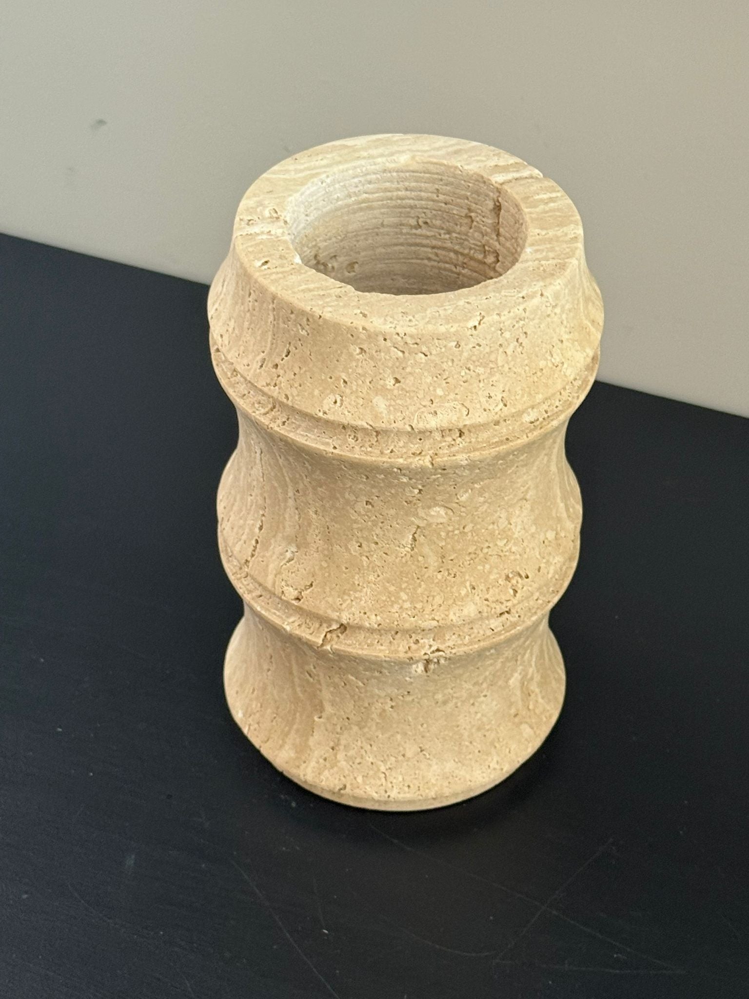 Bambu Model Traverten Vazo 18.5cm