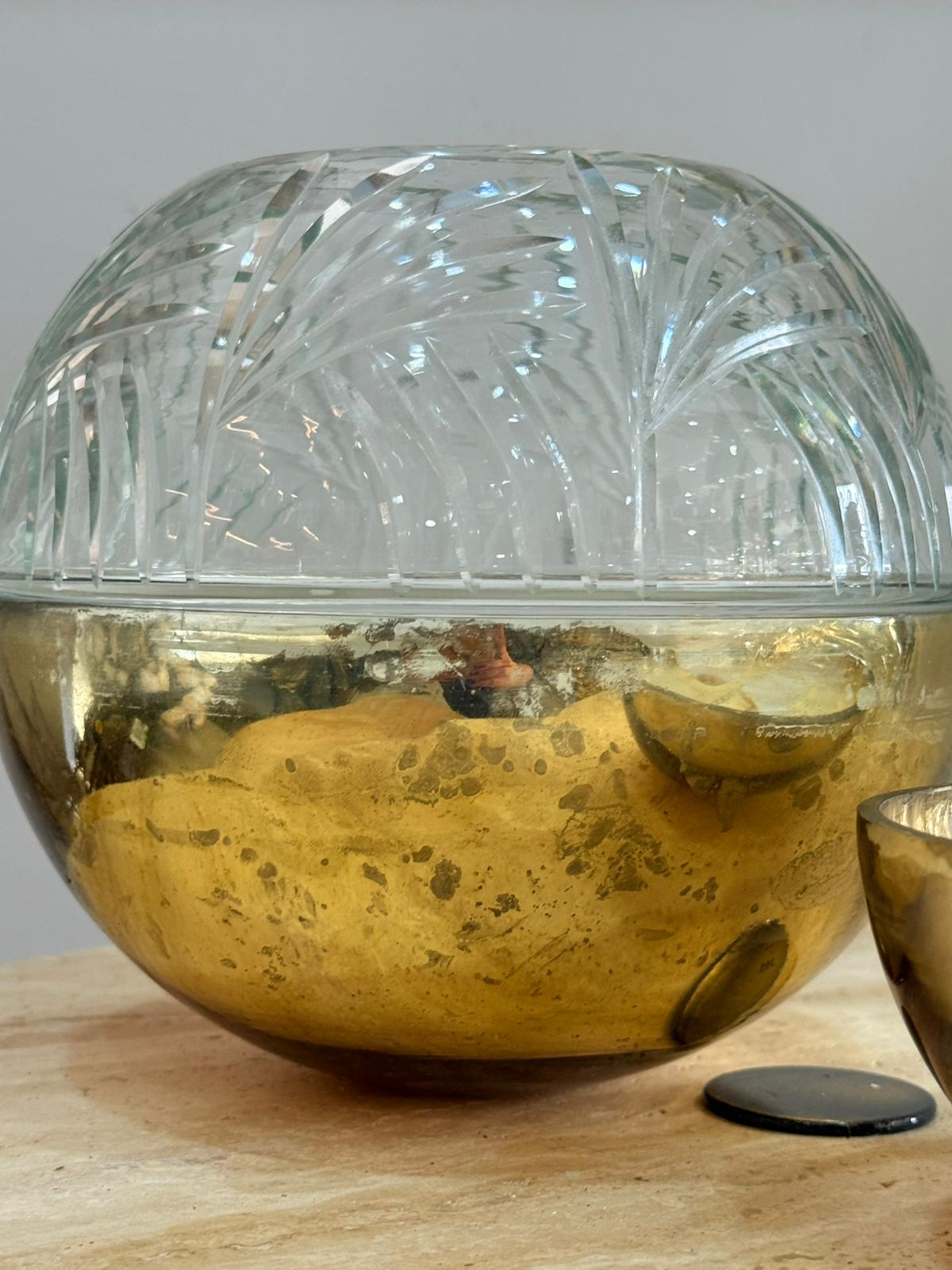 Eskitme Cam Kapaklı Mum 2li 