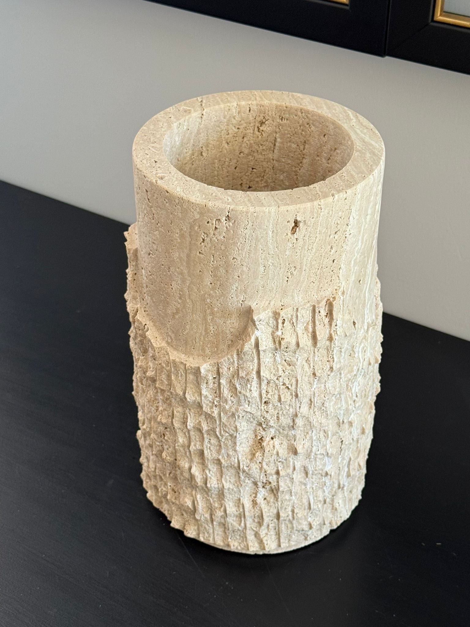 Traverten Patlama Vazo 25*15cm
