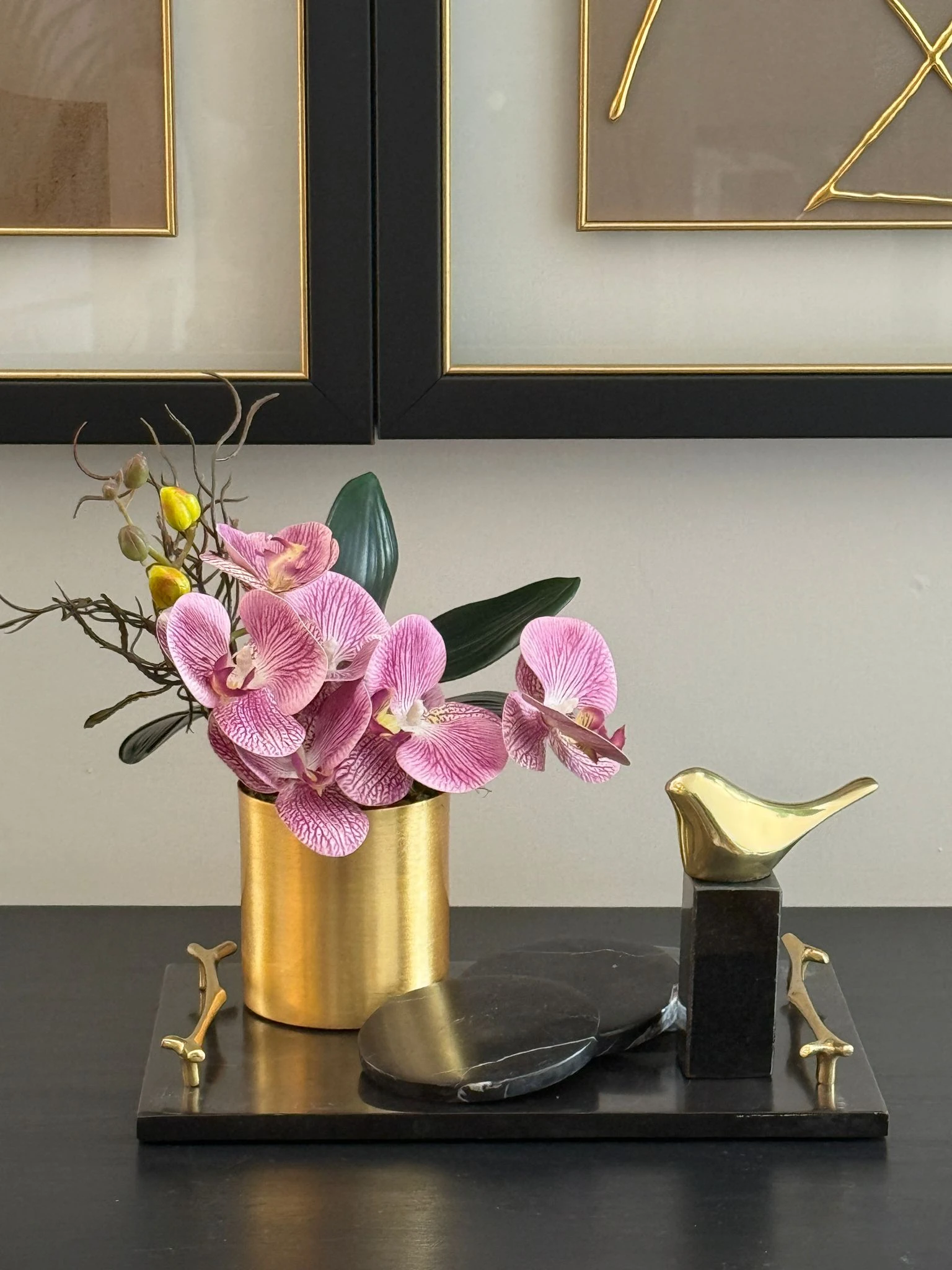 Mermer Tepsi Seti 6 Parça