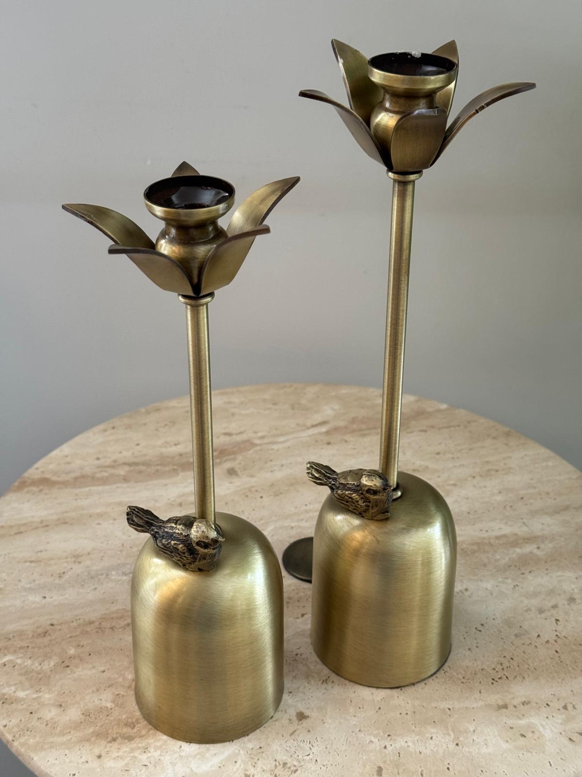 Eskitme Kuşlu Şamdan 2li