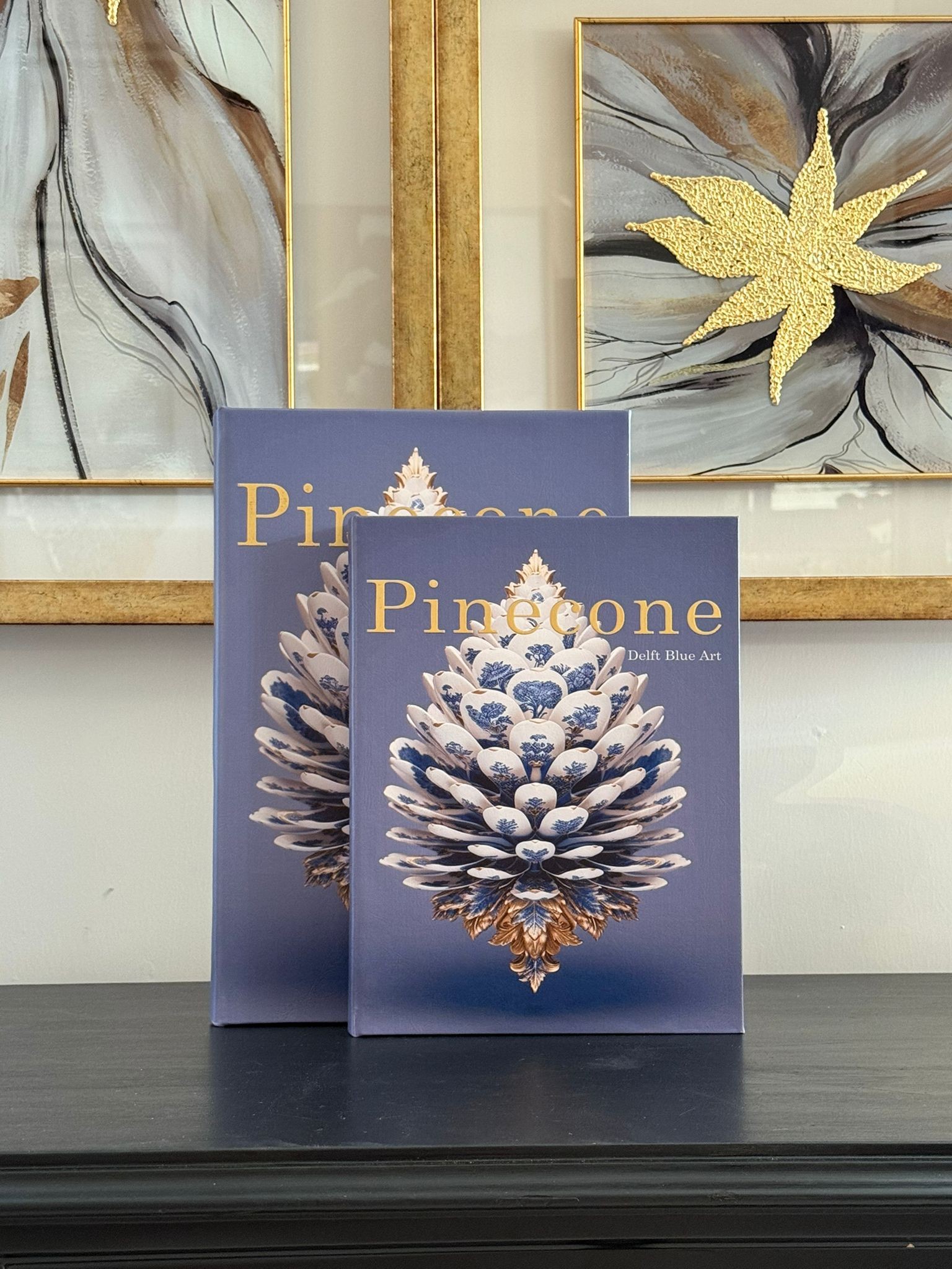 Kitap Kutu Deri Kaplı  Pinecone 2li 