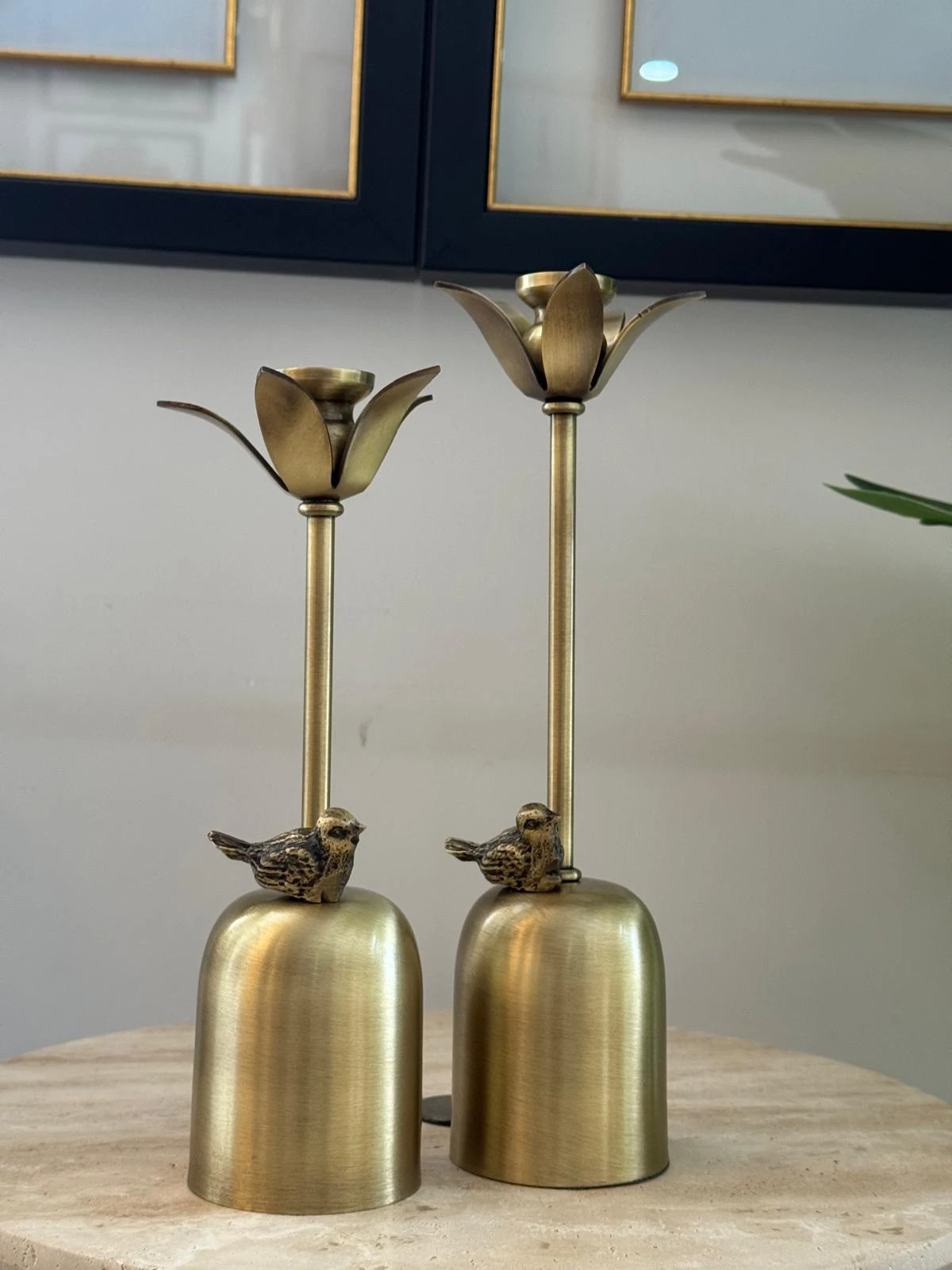 Eskitme Kuşlu Şamdan 2li