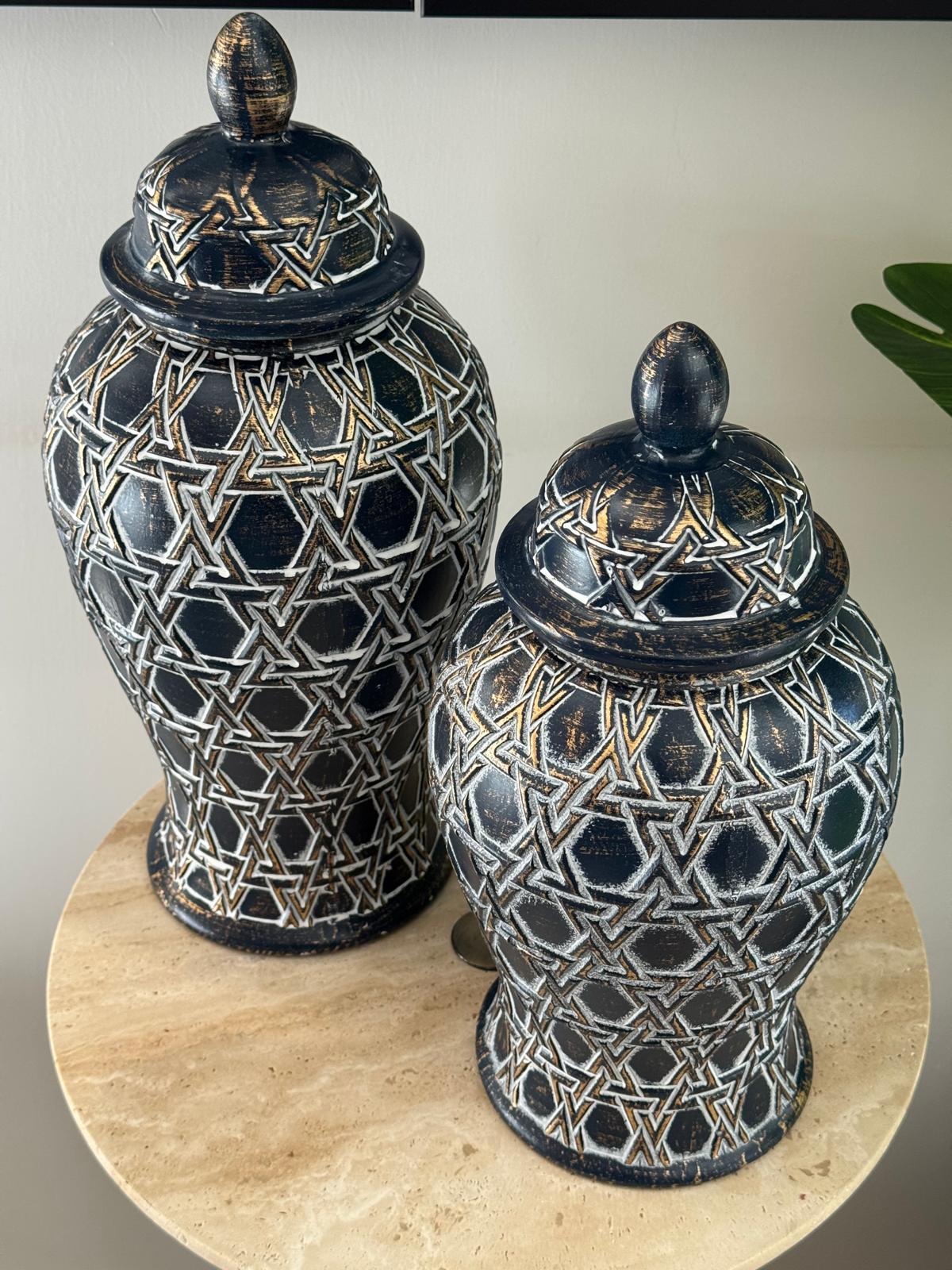 Eskitme Desenli Küp 2li 