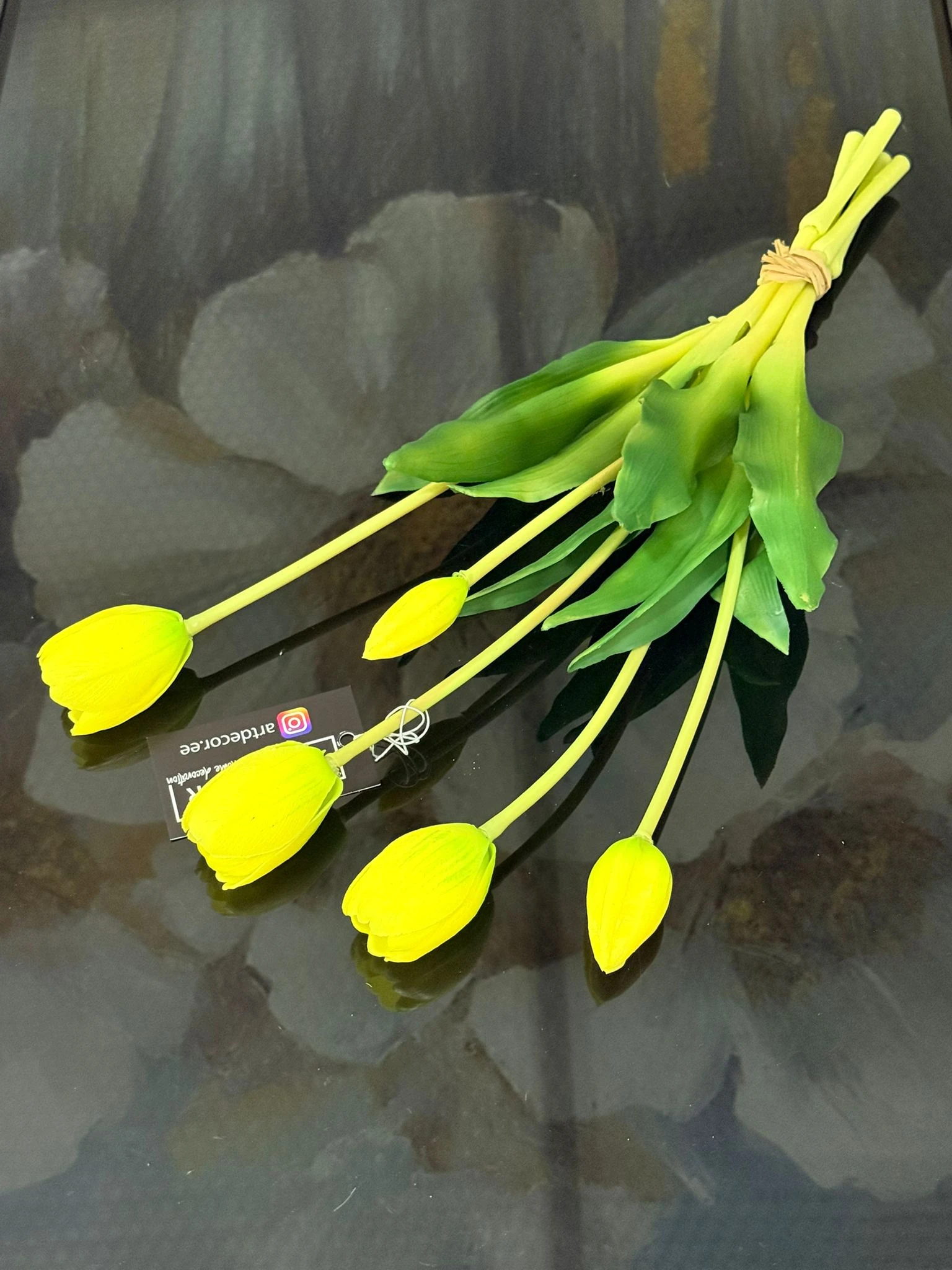 Lale Sarı 5 Kafalı 40cm